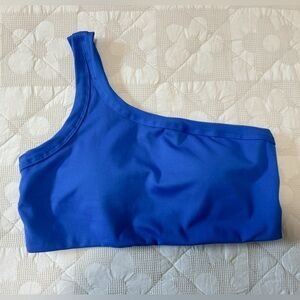All in Motion Vibrant Blue One-Shoulder Sports Bra
